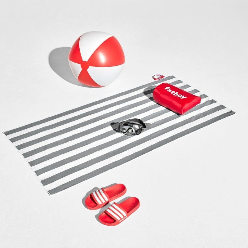 Fatboy Beach Baggy Towel With inflatable pillow | Lightweight | Quick drying | (Ground pin included | UV grade: 8 | Pillow coating is airtight and waterproof | 165 X 80 cm - Stone Grey - Image 2